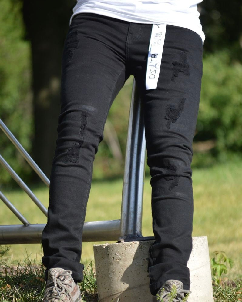 Ripped Super Stretched Slim Jeans