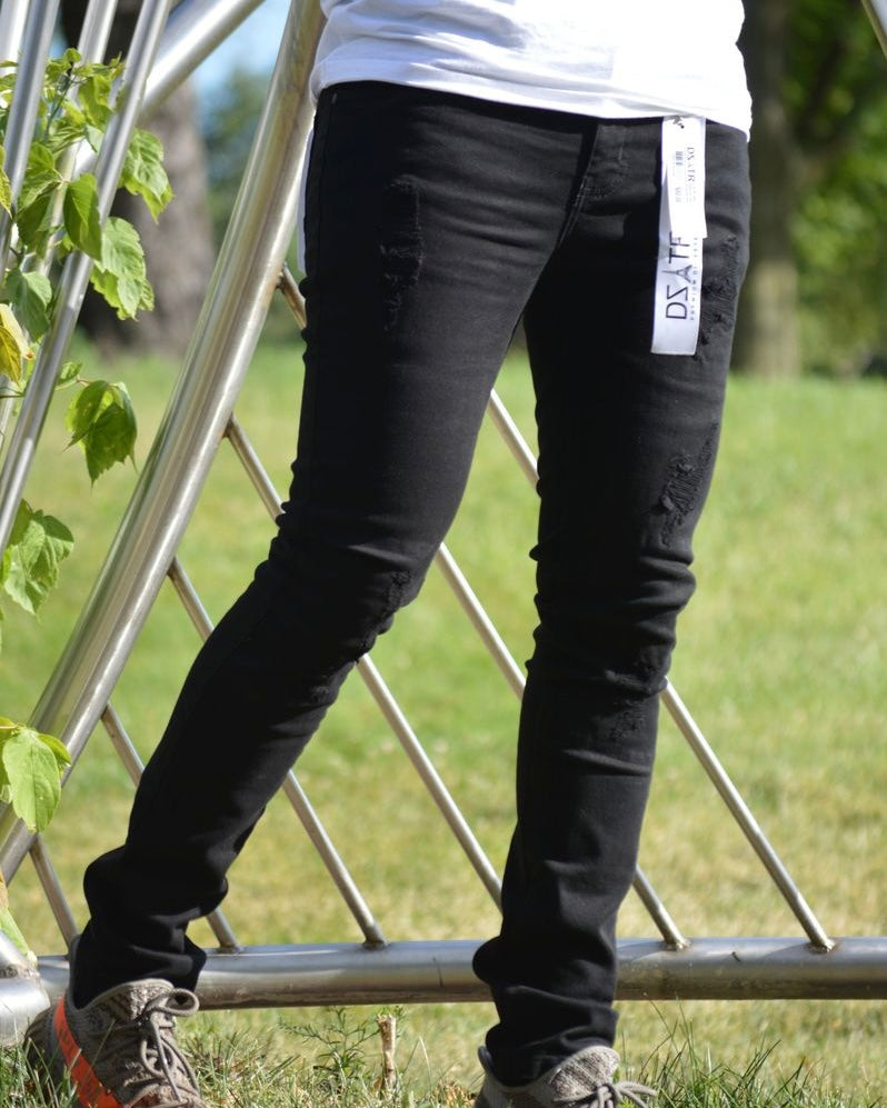 Ripped Super Stretched Slim Jeans