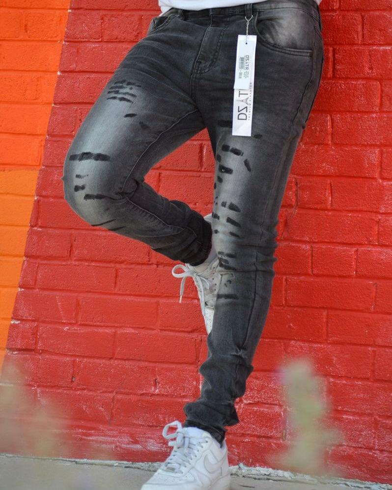 Multi Sliced Slim Jeans