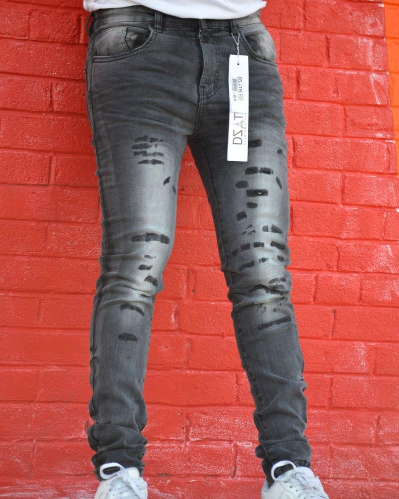 Multi Sliced Slim Jeans