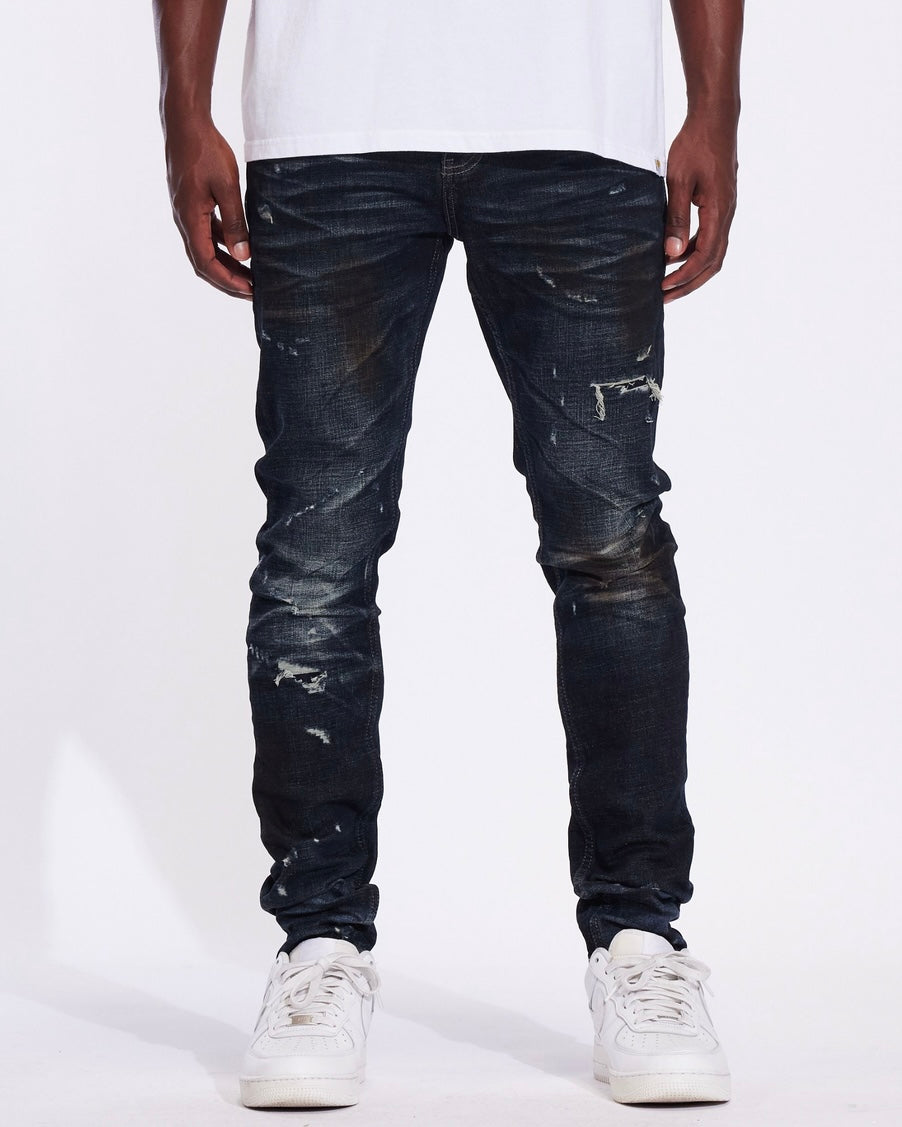 Distressed Painted Slim Jeans