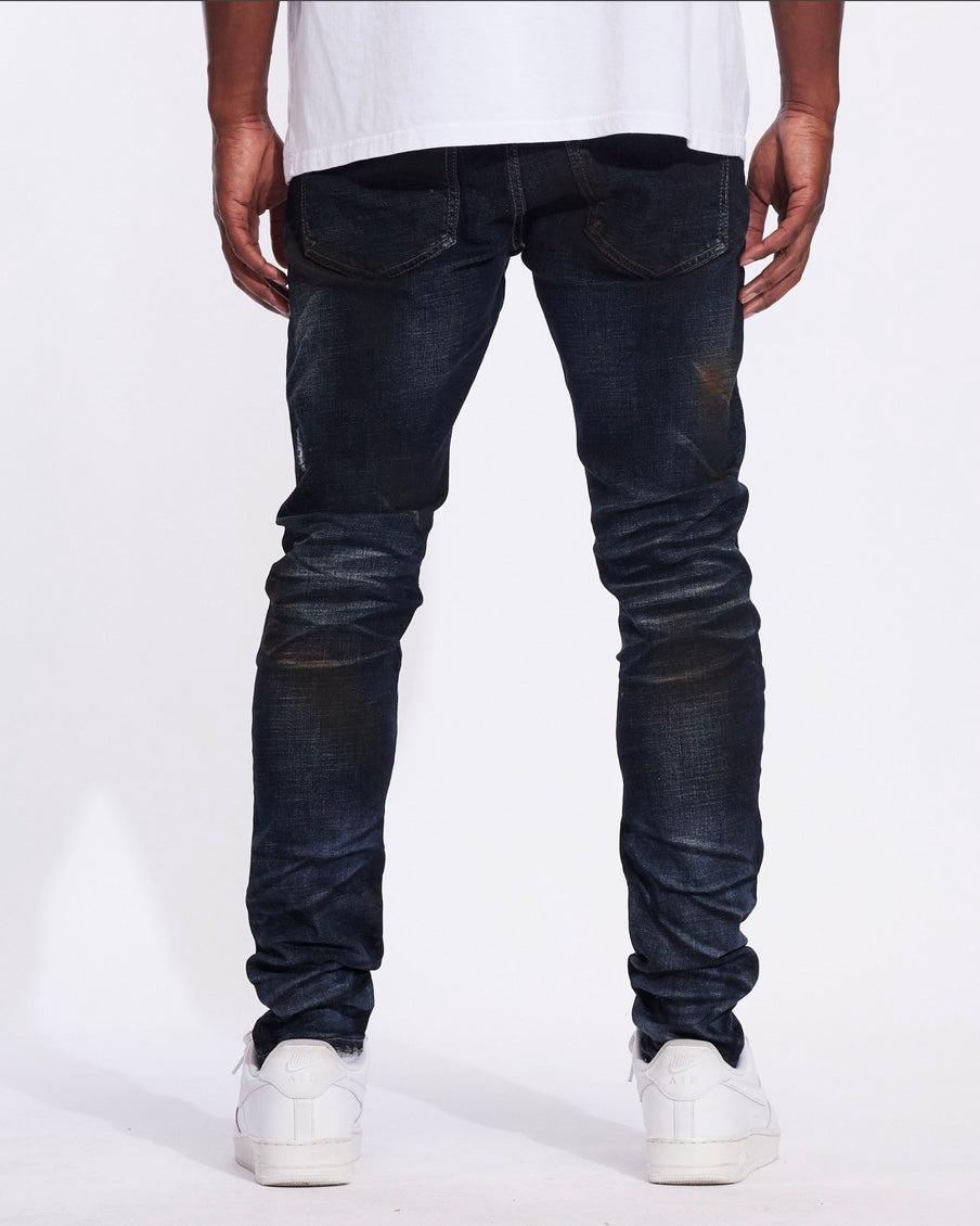 Distressed Painted Slim Jeans