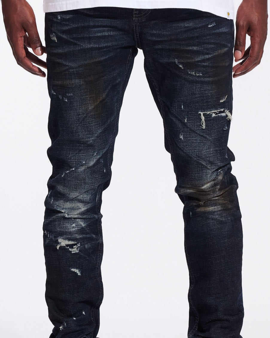 Distressed Painted Slim Jeans