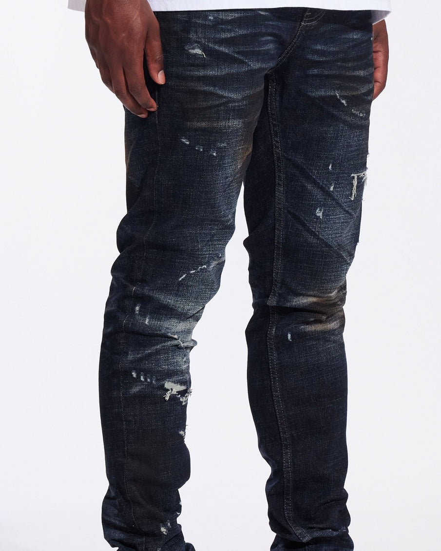 Distressed Painted Slim Jeans