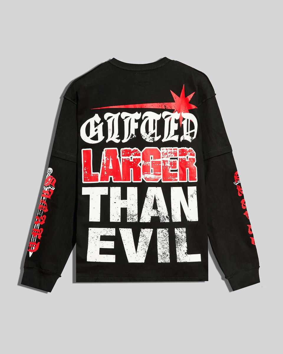 Larger Than Evil Long Sleeve Shirt