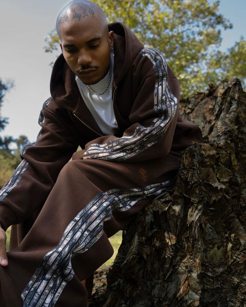 Real Camo Striped Baggy Pants