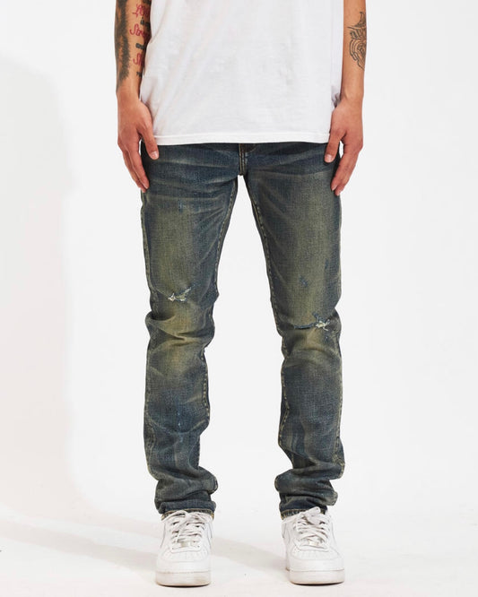 Washed Knee Ripped Denim