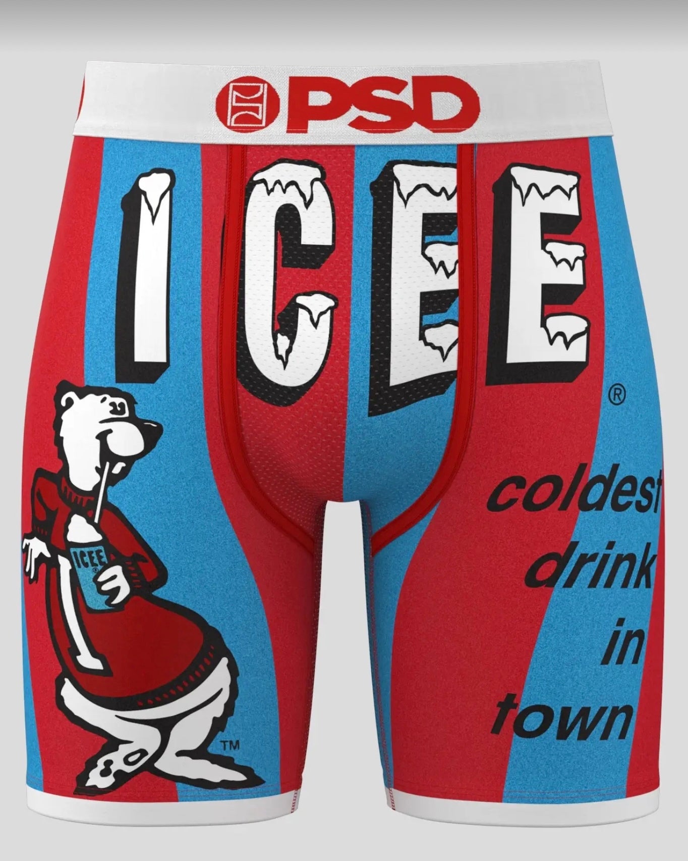 Psd icee cold briefs in blue and red 