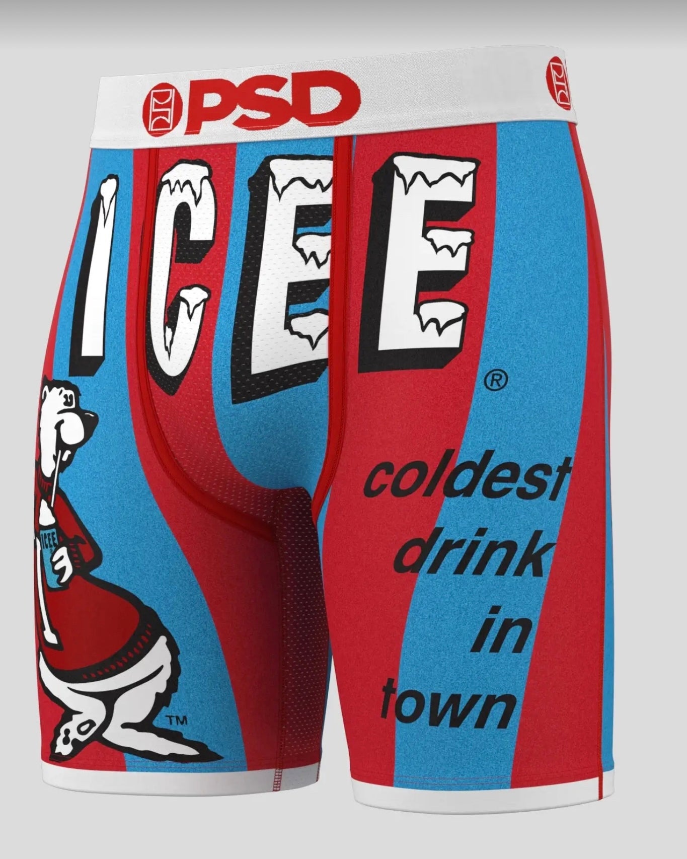 Psd icee cold briefs in blue and red 