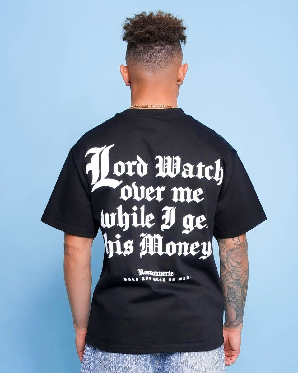 Hustle daily jc watch me tee in black 
