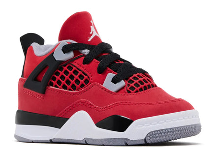 Red sneaker with black and gray accents on a white background
