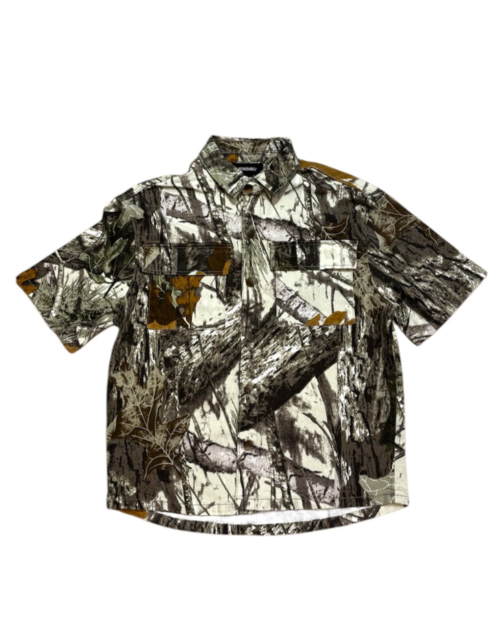 KD Camo Button Down Shirt White camo color