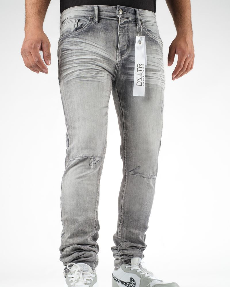 Knee Ripped Wrinkle Jeans DZTR-403