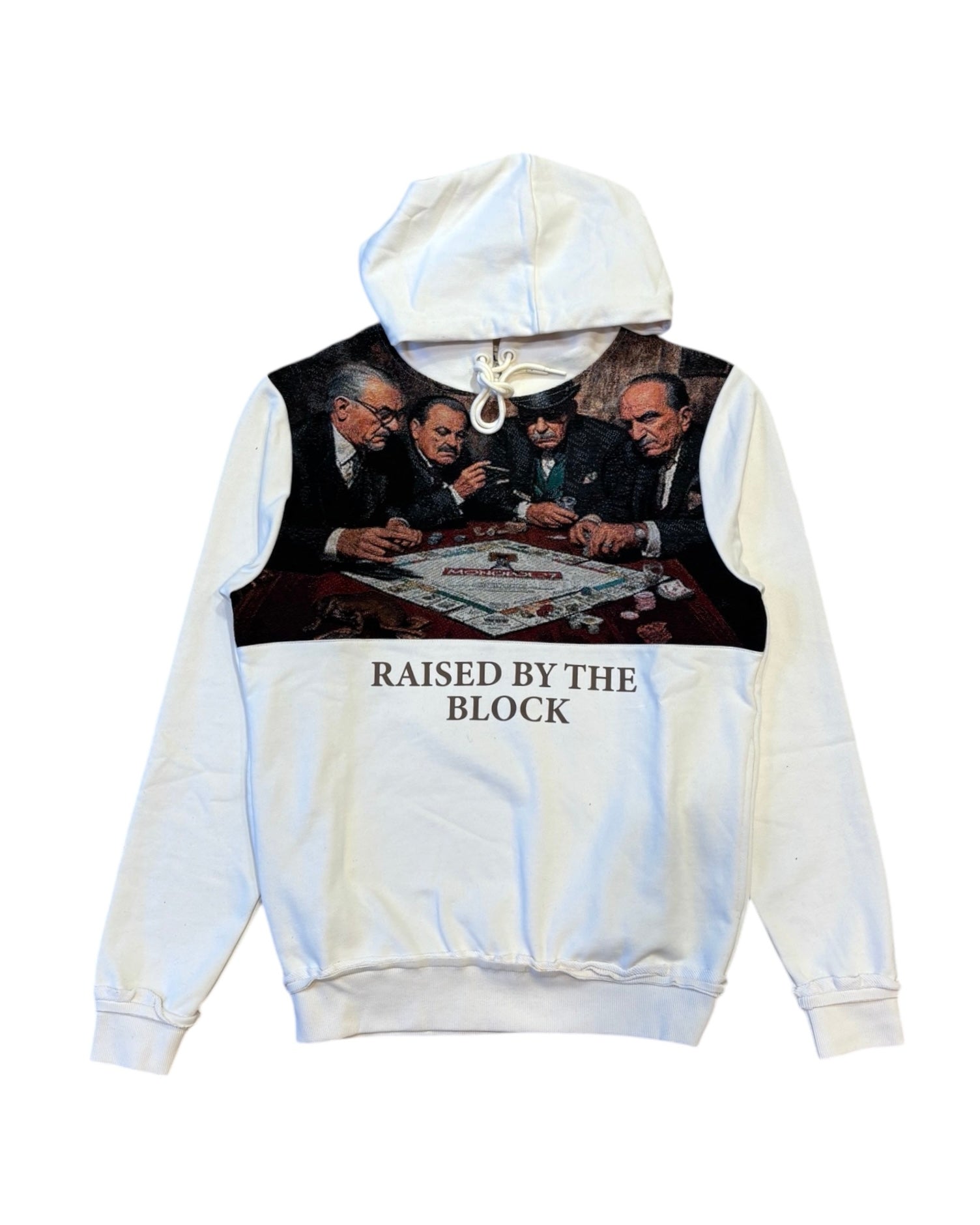 MAJESTICK MOB BOSS HOODIE IN EGGSHELL 