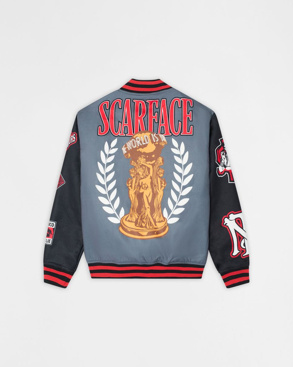 Reason Money Power Respect Scarface Varsity Jacket