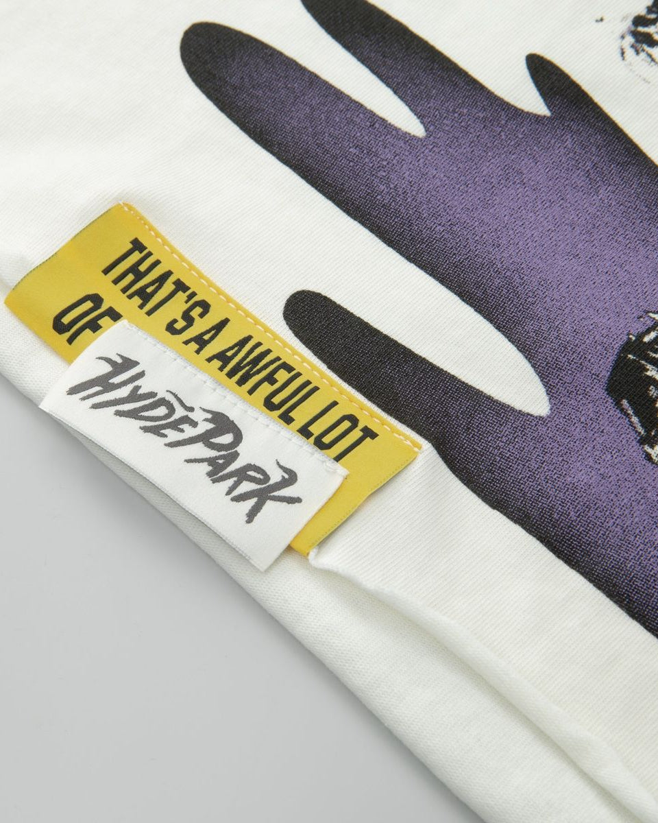 Product packaging with a label and printed design on a white background