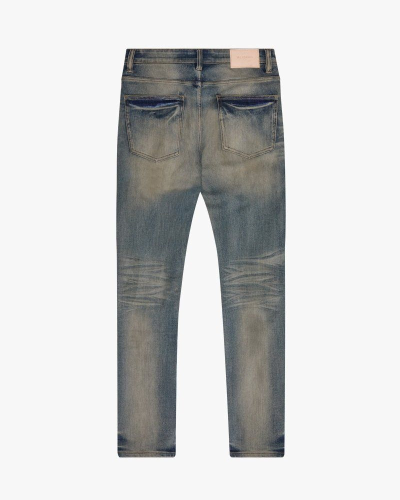 Blue jeans on a white background