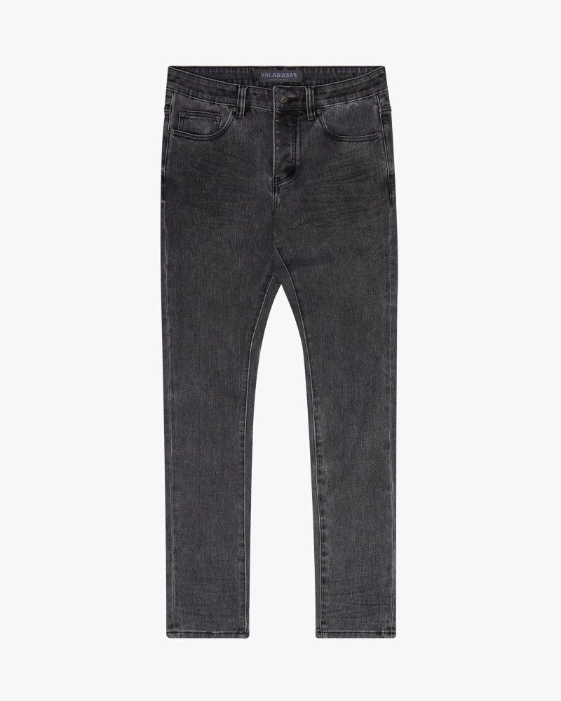 Grey jeans on a white background