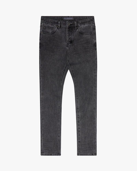 Grey jeans on a white background