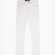 White jeans on a white background