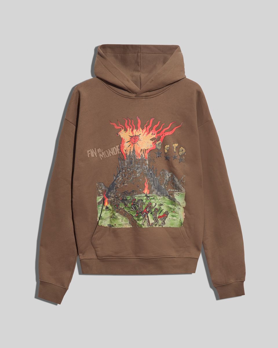 Monde Hoodie in brown color 