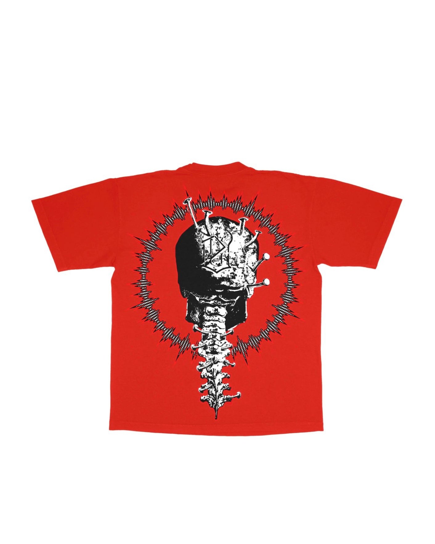 Nail escape tee in red color 