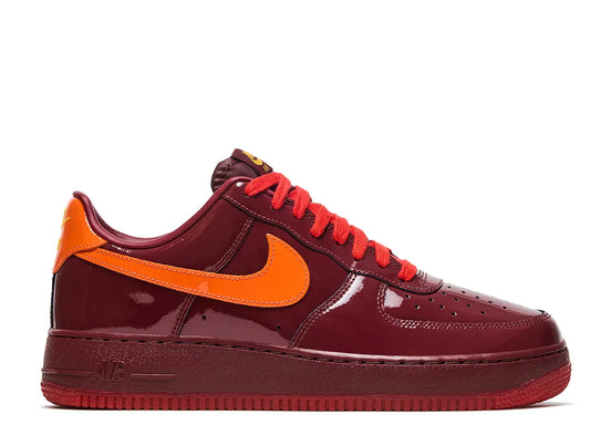 Nike Air Force 1 Low Patent Leather Dark Team Red Safety Orange Men's