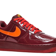 Nike Air Force 1 Low Patent Leather Dark Team Red Safety Orange Men's