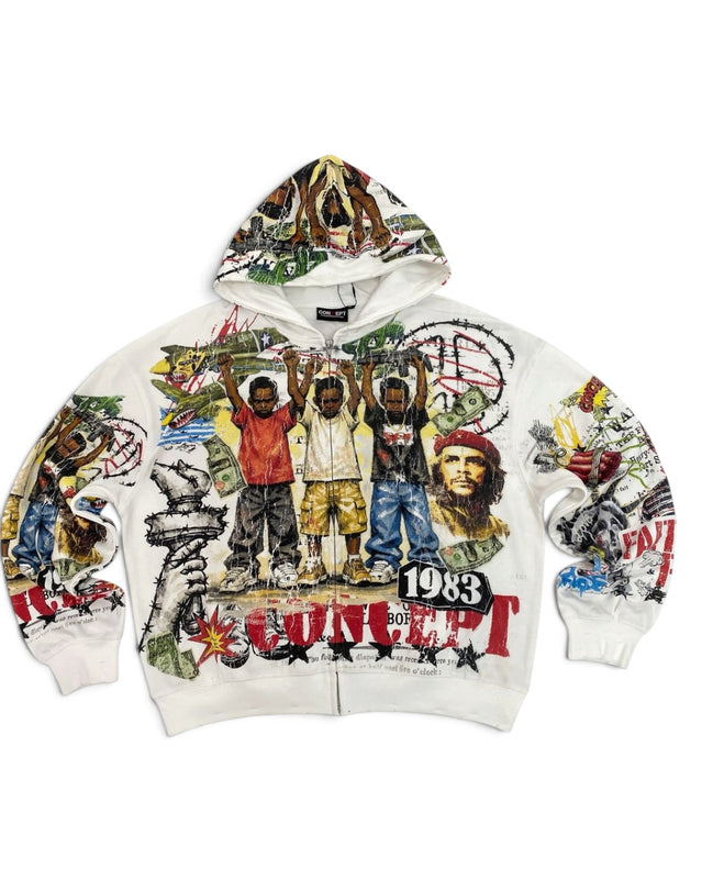 Concept LA Over Fear Full-Zip Hoodie
