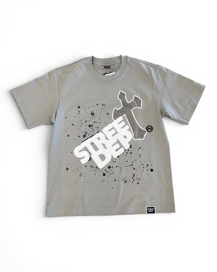 Gray t-shirt with 'Street Dee' logo on a white background