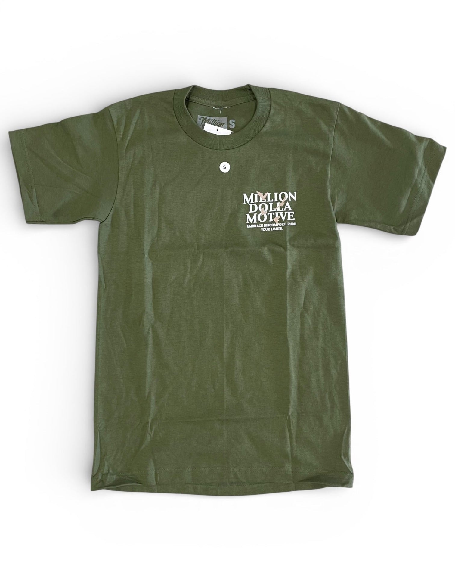 OLIVE t-shirt on a white background