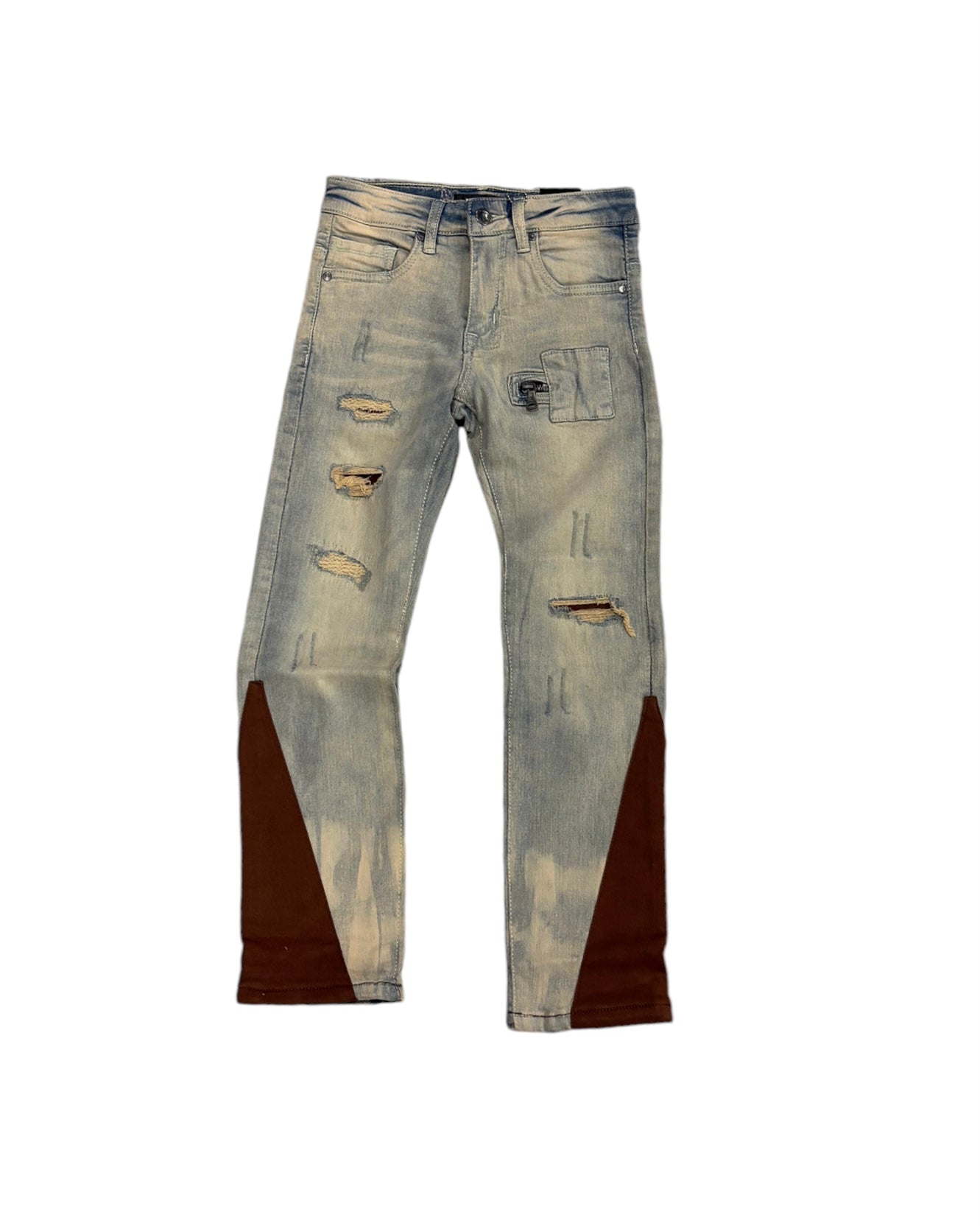 Junior’s Patchwork Flare Jeans