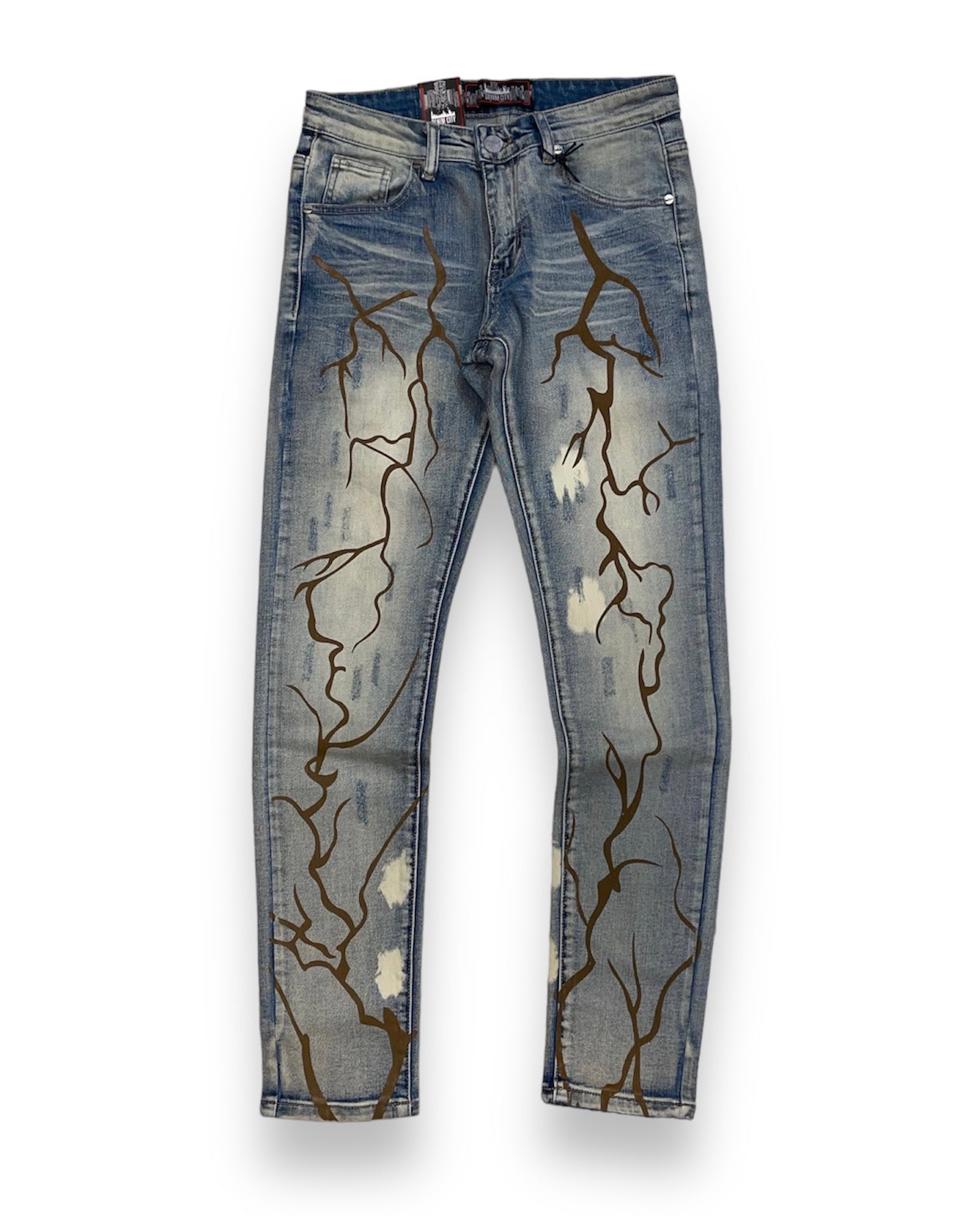 Lightning Down Denim Jeans