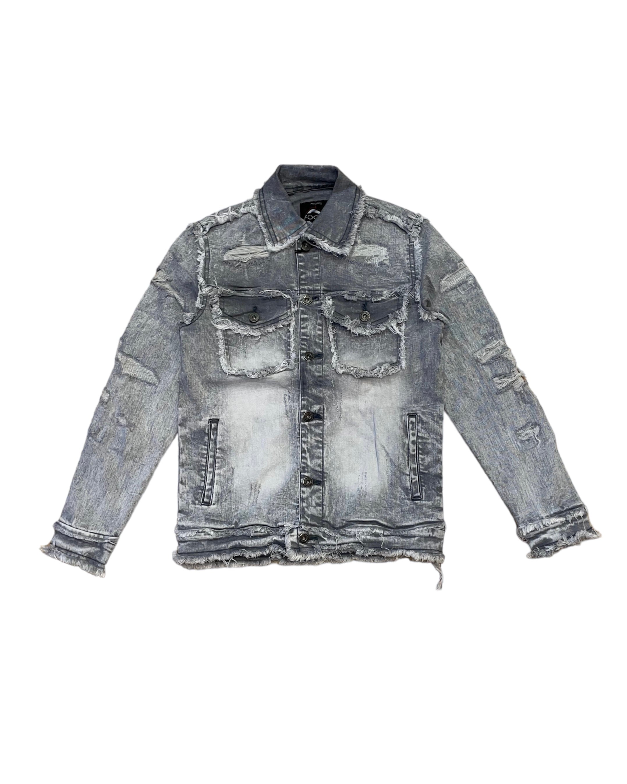 Heavy Distressed Denim Jacket