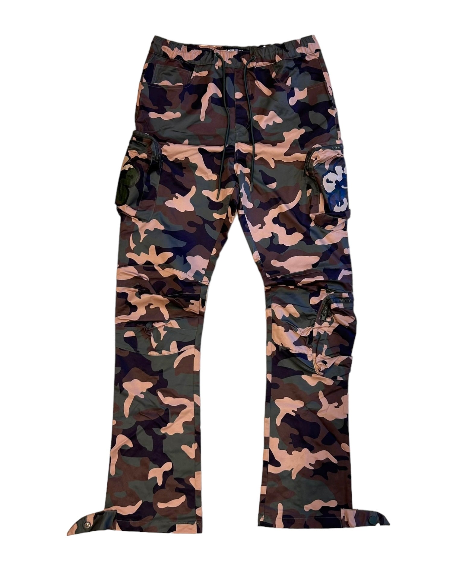 Woodland Camo Drip Nylon Pants