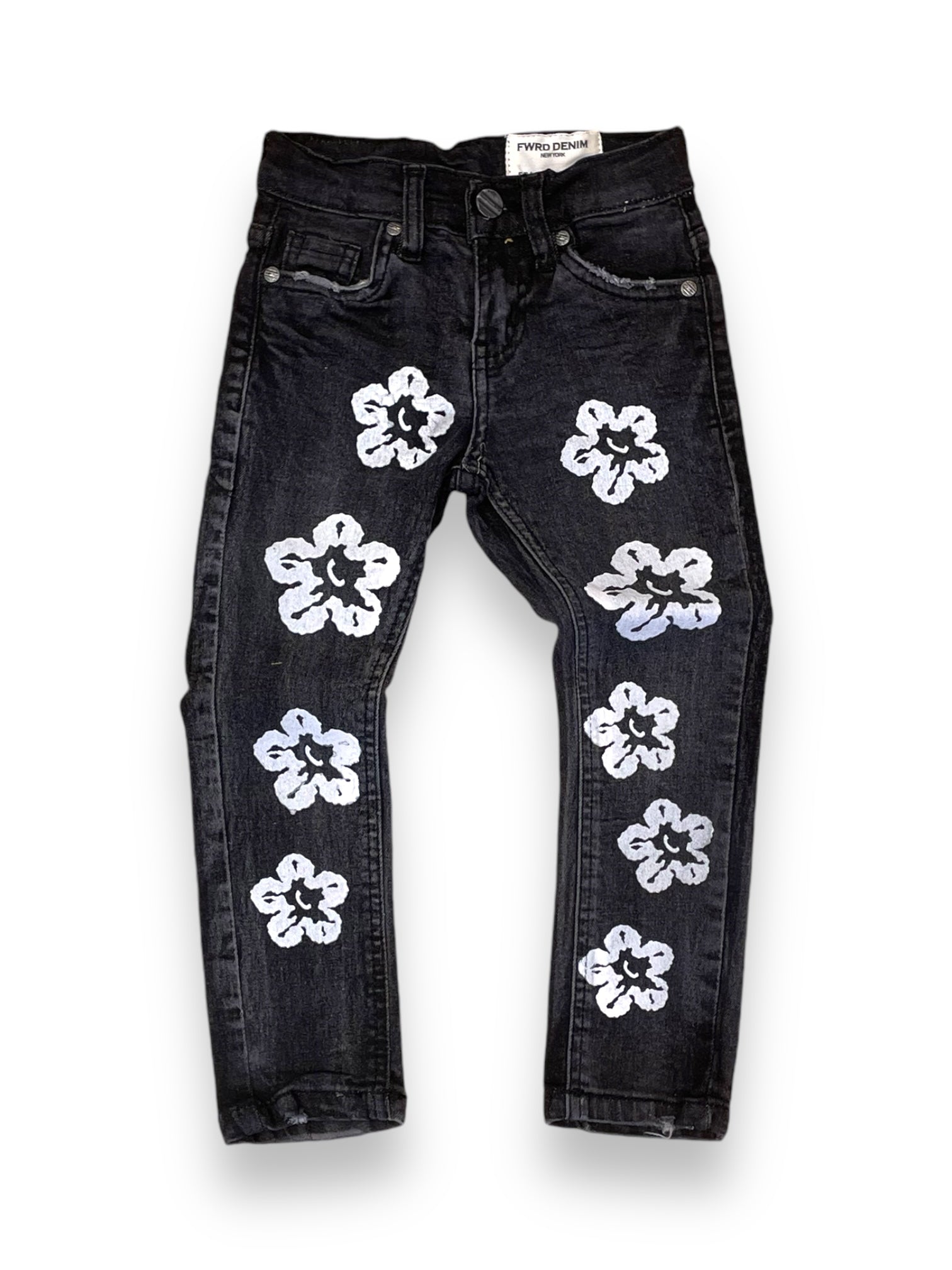 Toddler’s Flower Denim Jeans