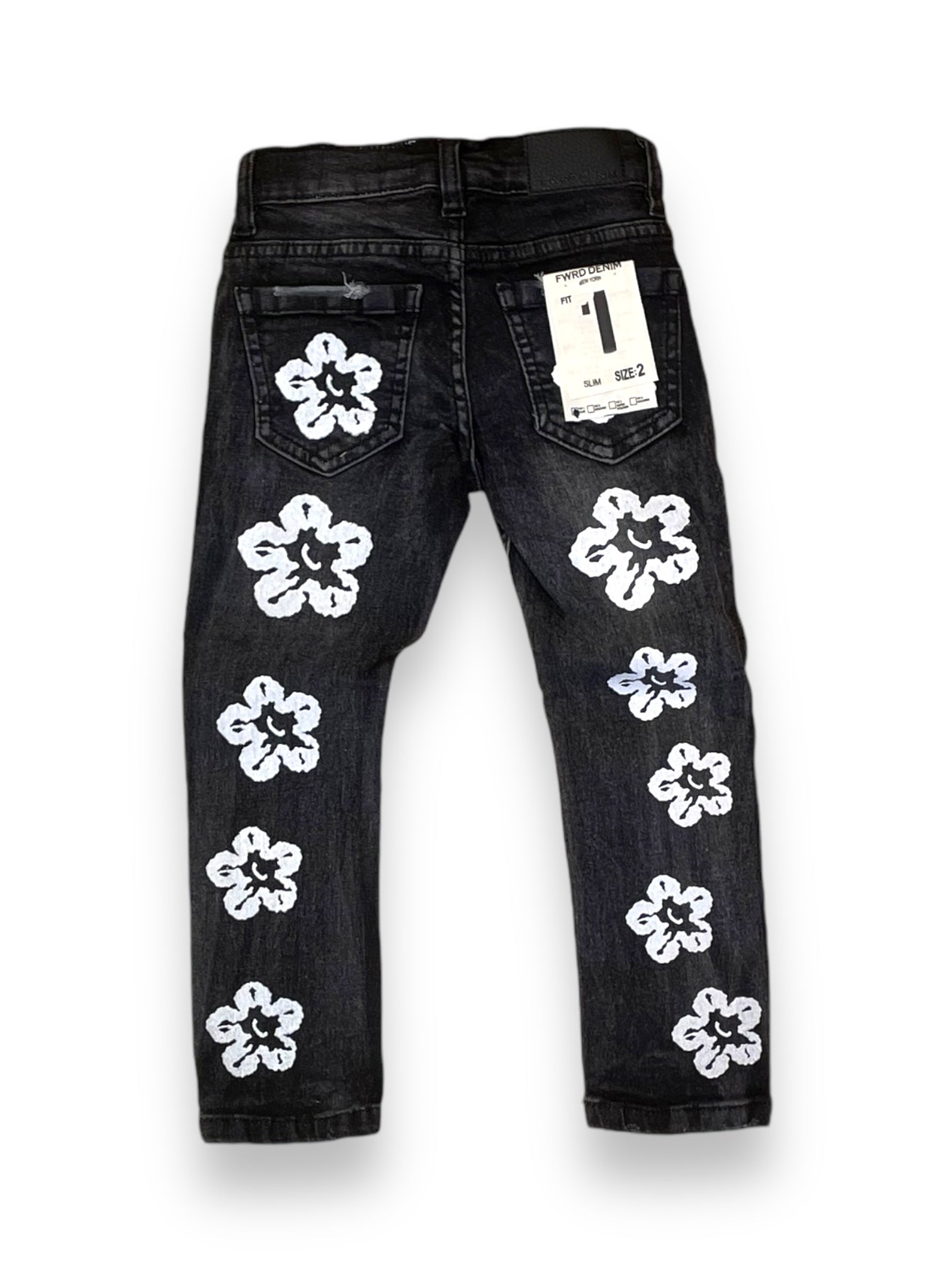 Toddler’s Flower Denim Jeans