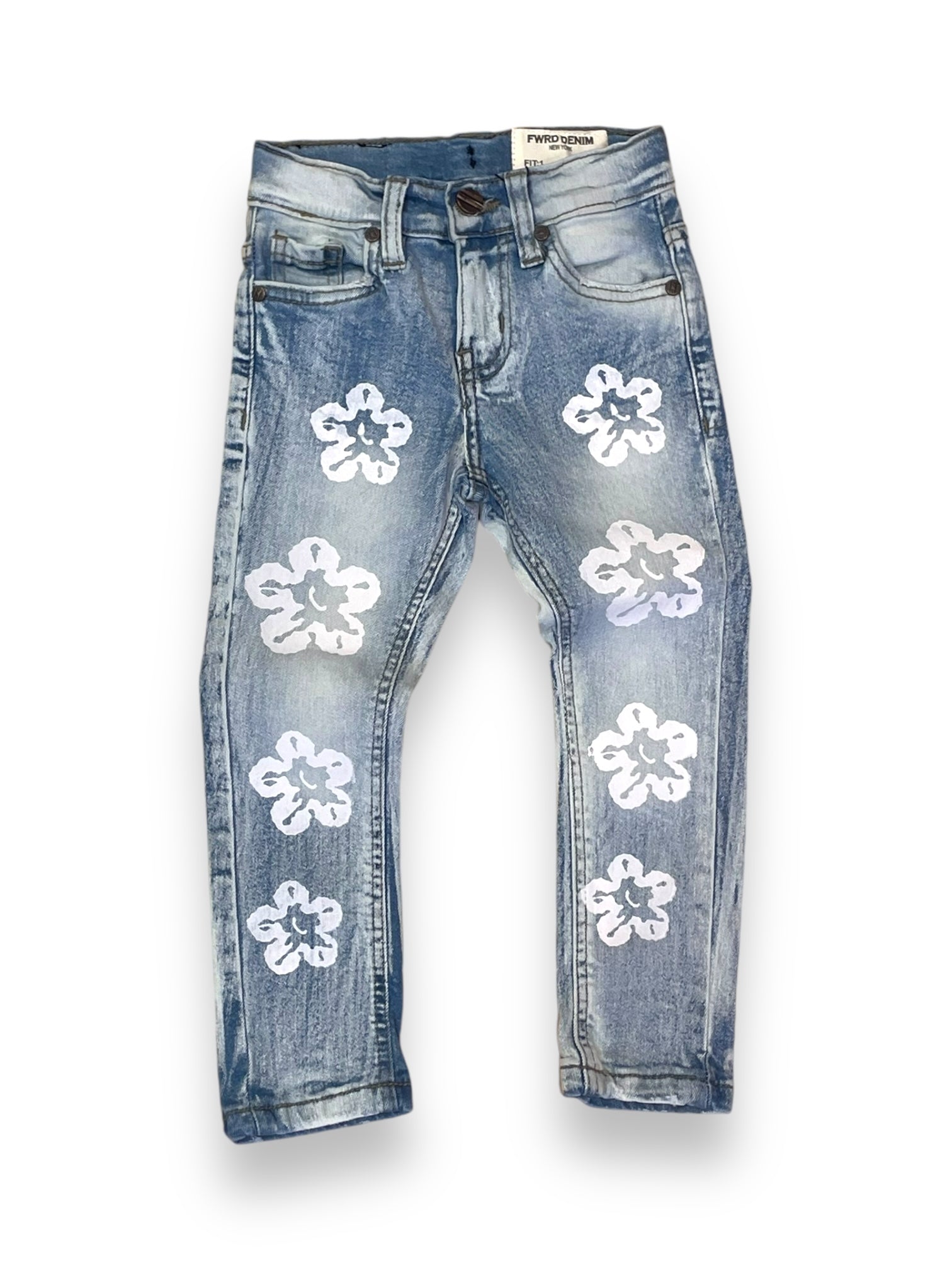 Toddler’s Flower Denim Jeans