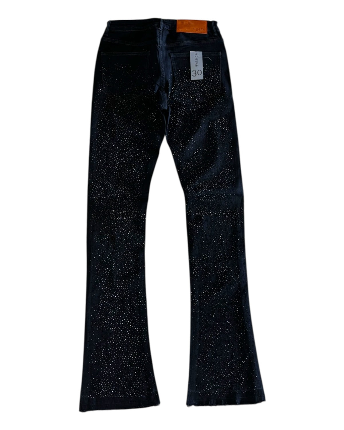 Distressed Rhinestone Flare Jeans