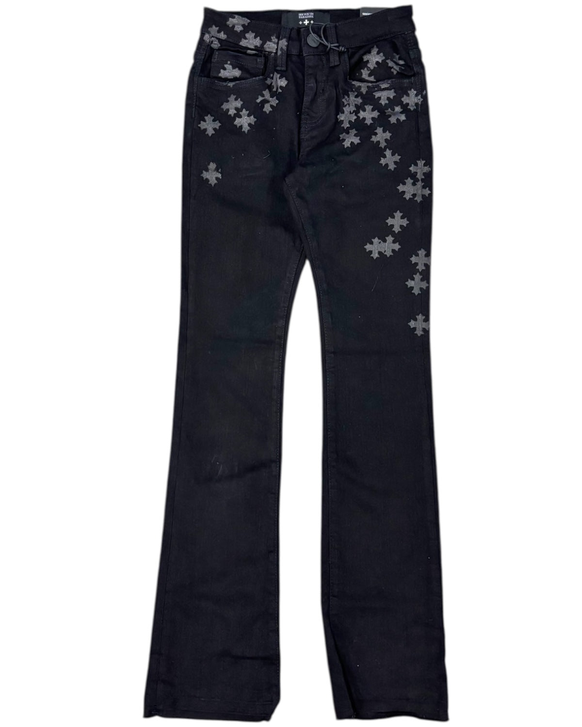 Junior's Faded Crosses Jeans