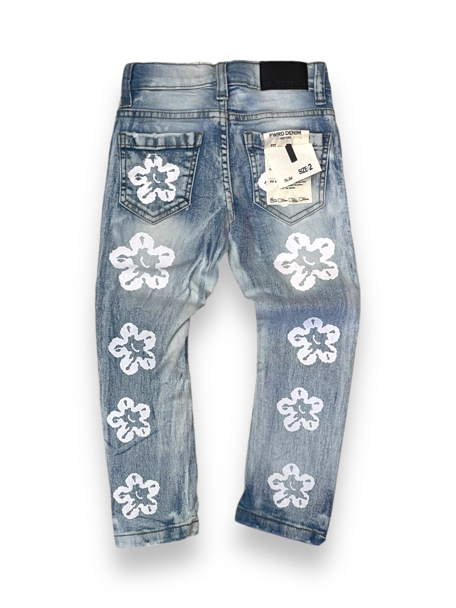 Toddler’s Flower Denim Jeans