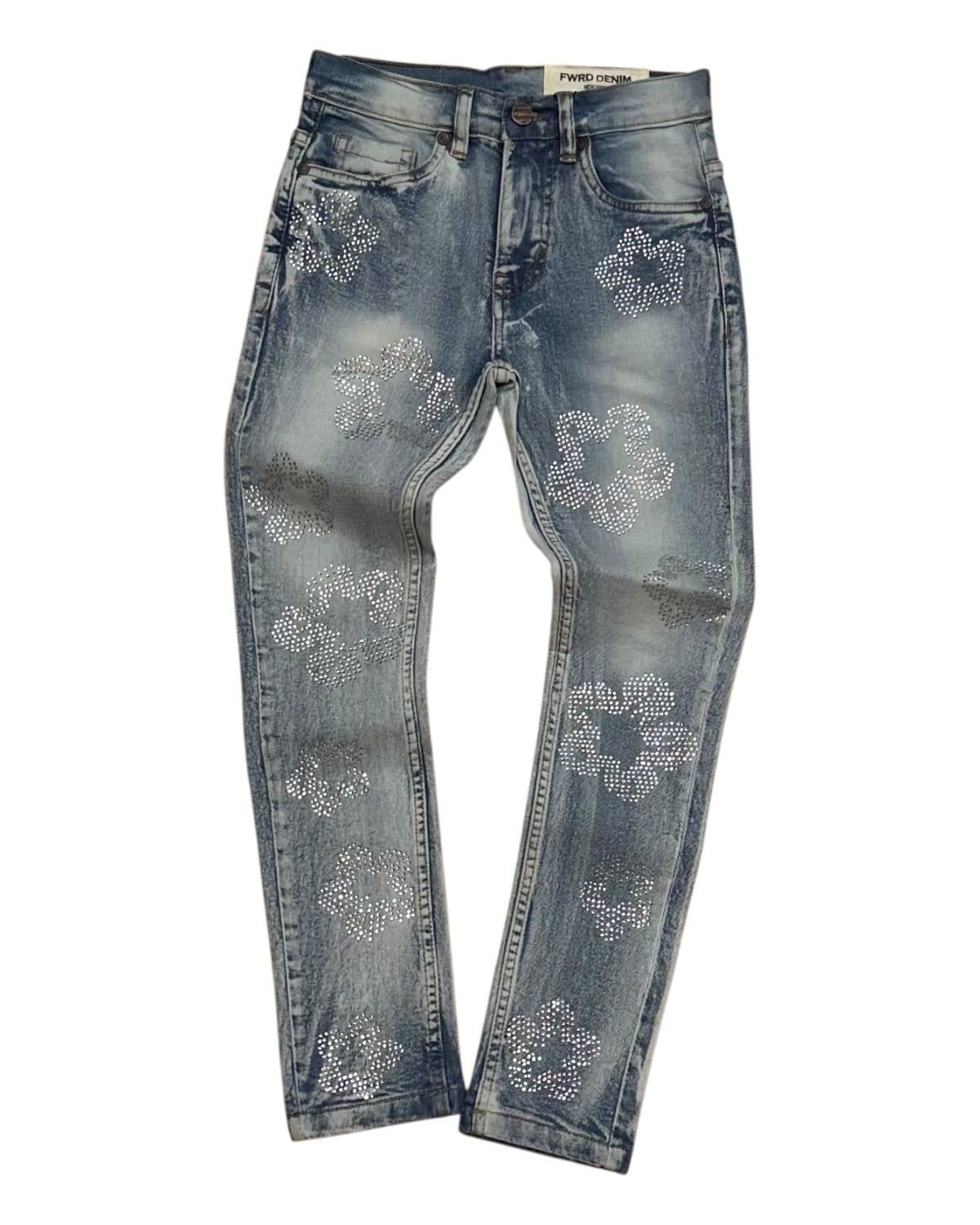 Junior’s Crystal Flower Pants