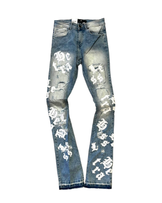 Heartless All Over PU Stacked Jean