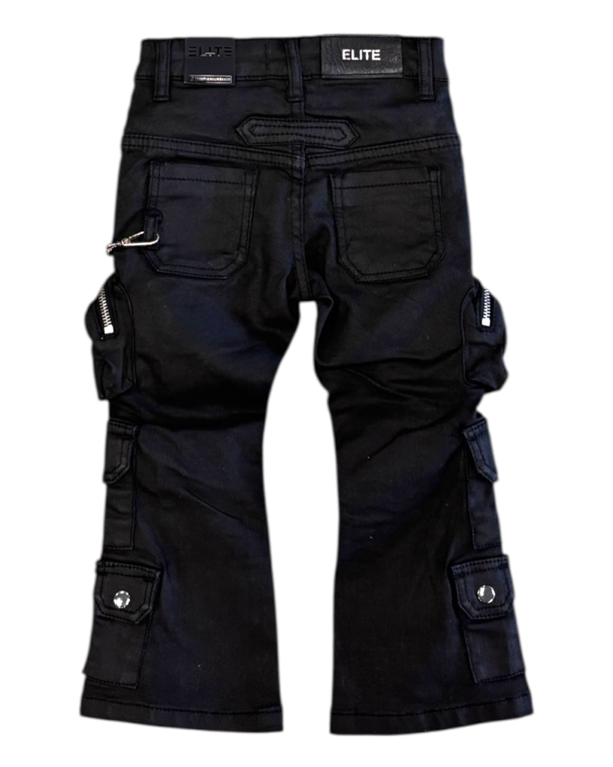Toddler's Waxed Cuban Link Stacked Jeans