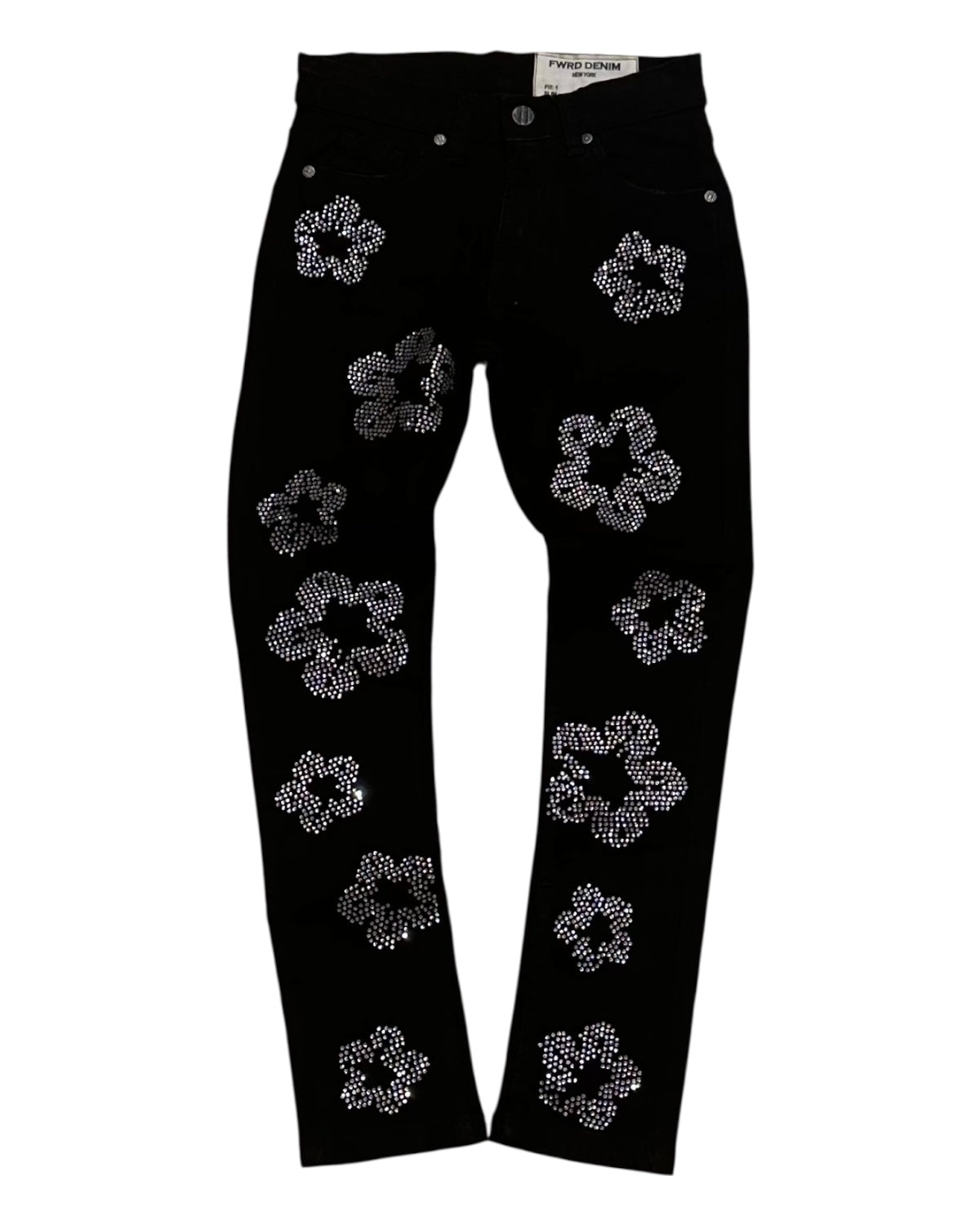 Junior’s Crystal Flower Pants