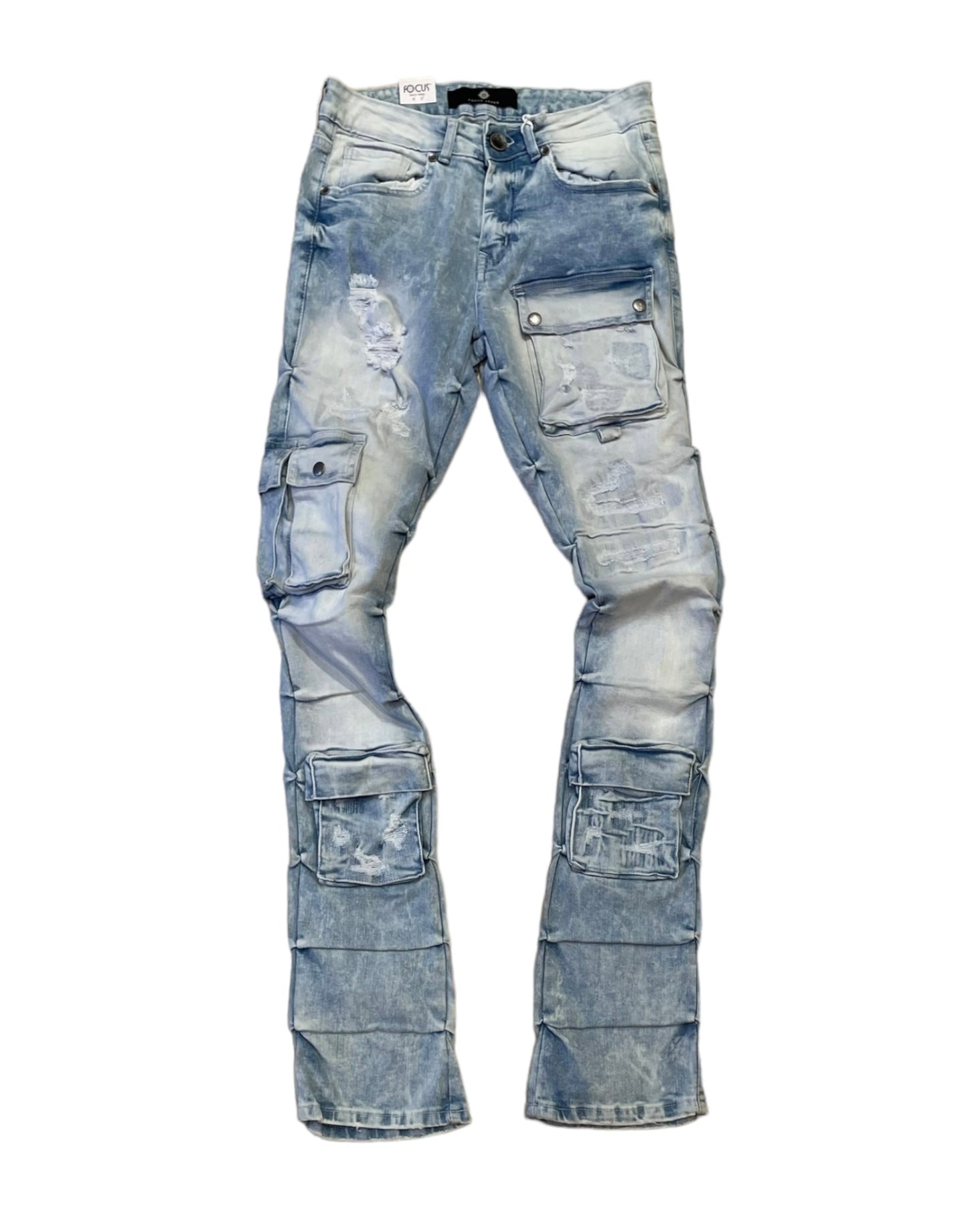 CGO Distressed Stacked Jeans