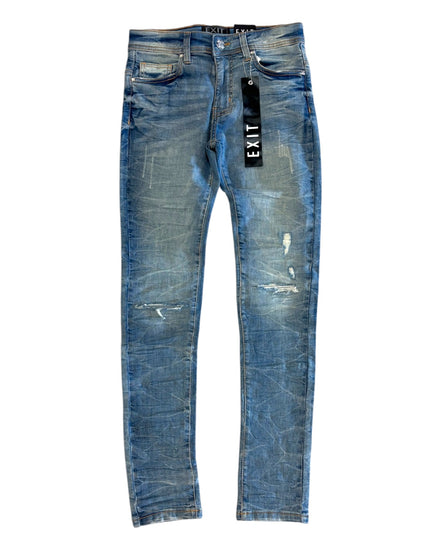 Crinkled Knee Ripped Jean