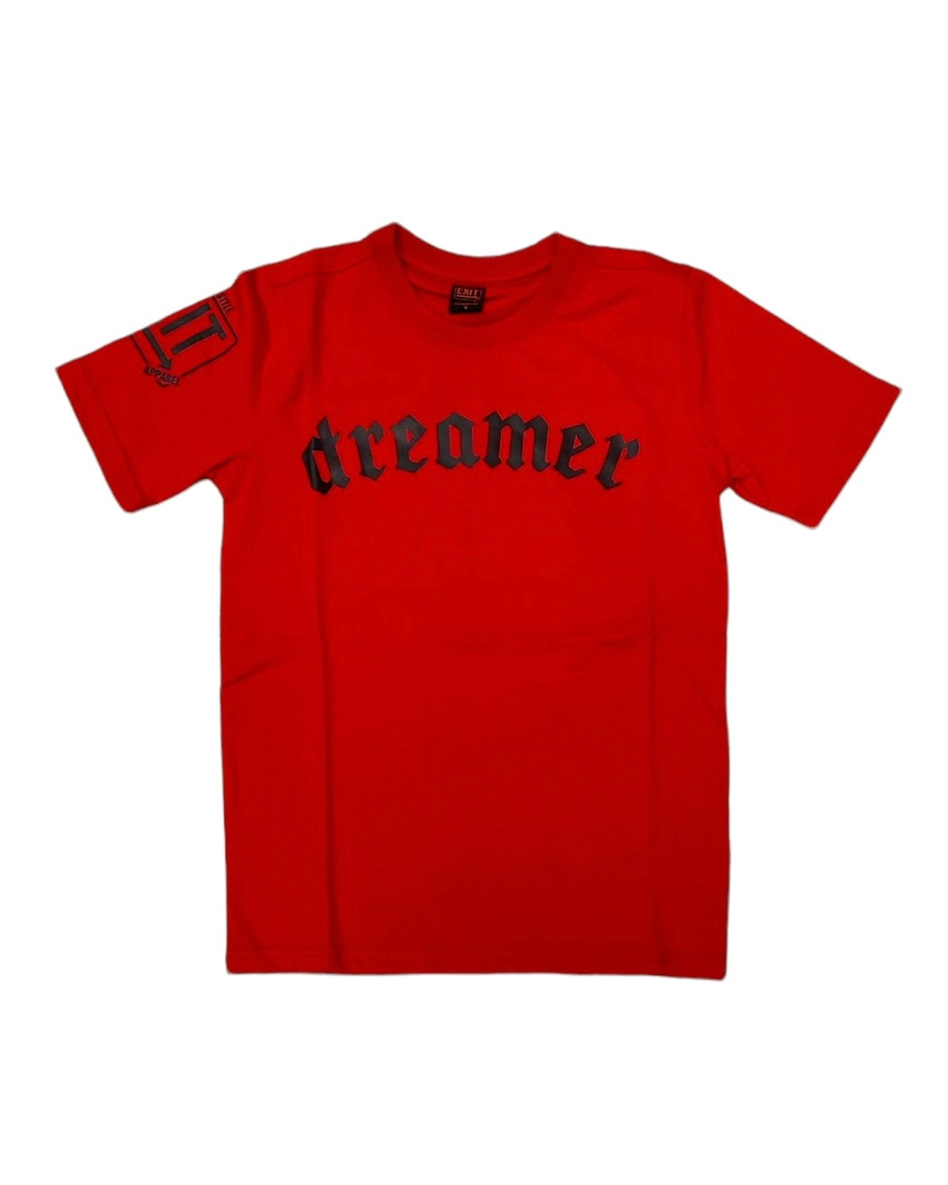 Junior Size red “Dreamer” graphic tee