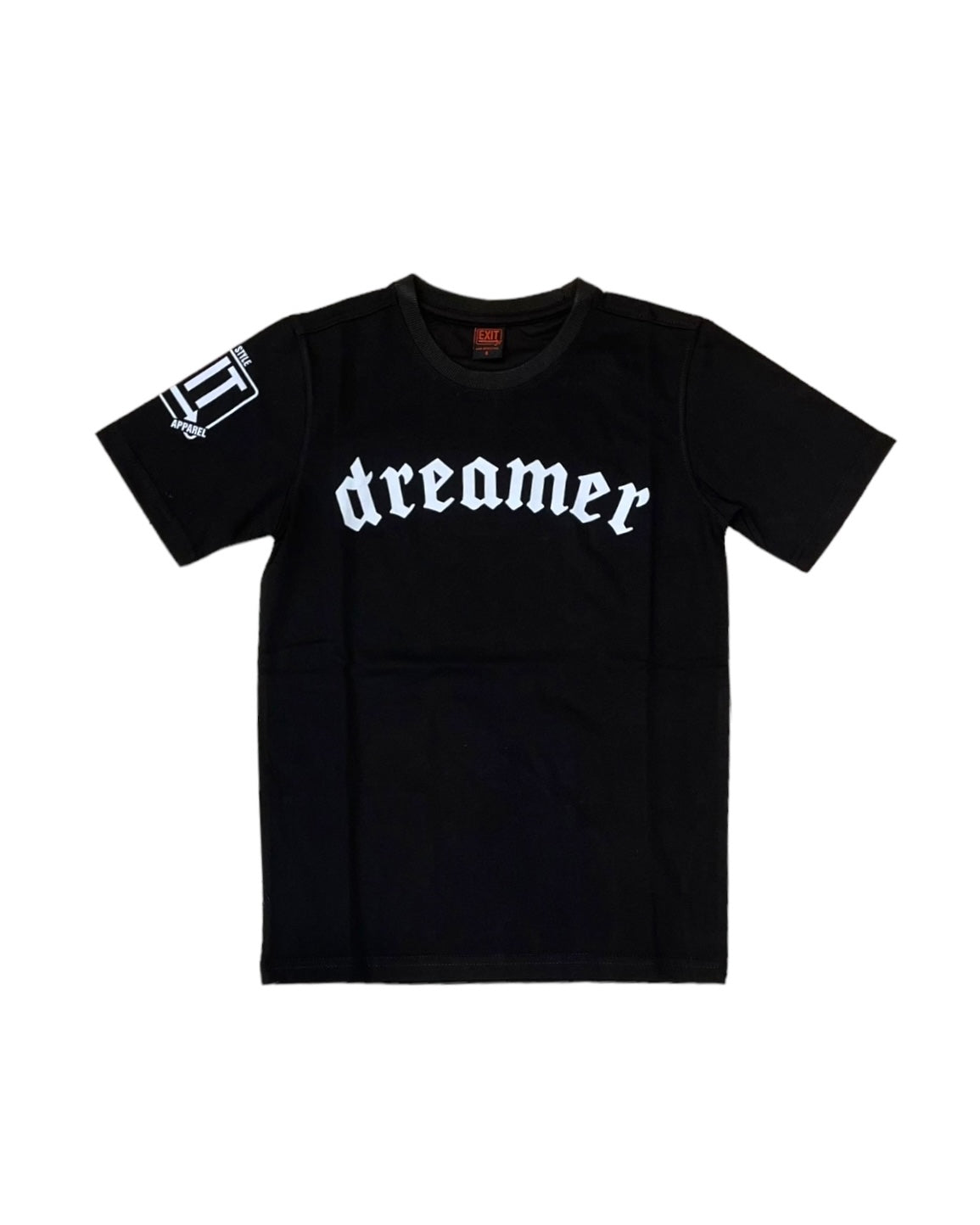 Junior Size “Dreamer” graphic tee in black