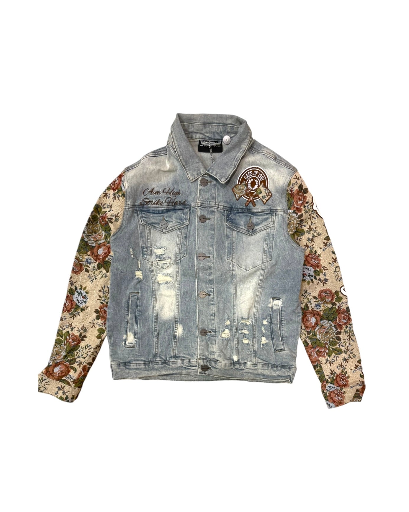 Aim High Tapestry Sleeve Denim Jacket